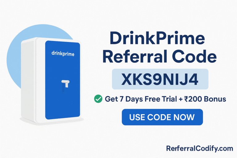 DrinkPrime Referral Code: XKS9NIJ4