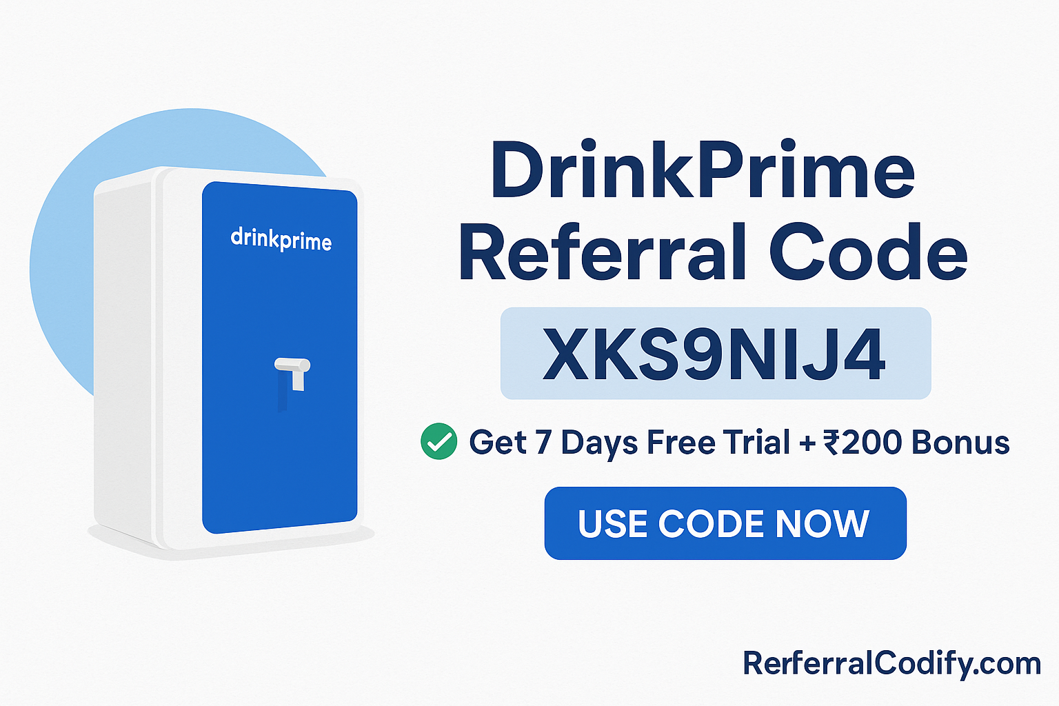 DrinkPrime Referral Code: XKS9NIJ4