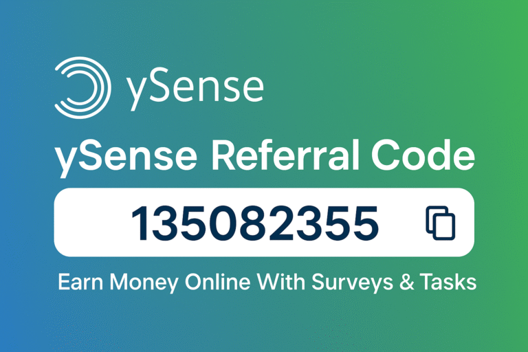 ySense Referral Code: 135082355 | Earn Money Online with Surveys & Tasks