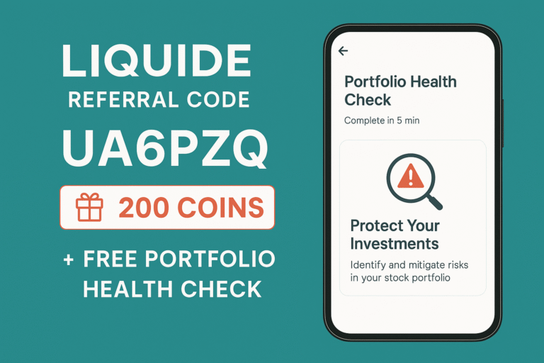 Liquide Referral Code: UA6PZQ | Get 200 Coins + Free Portfolio Health Check