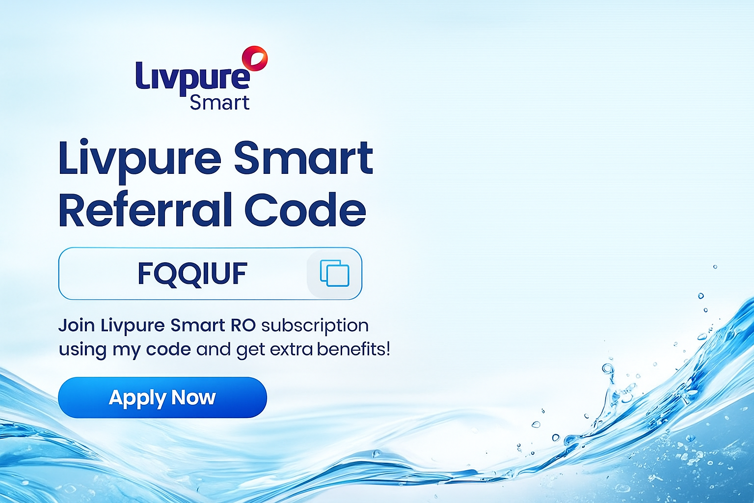 Livpure Smart Referral Code: FQQIUF | Get Discounts on Smart RO Subscription